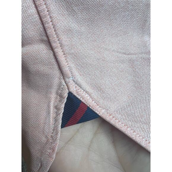 Ralph Lauren Classic Fit Men's Medium Cotton Orange Button Up - Picture 6 of 8